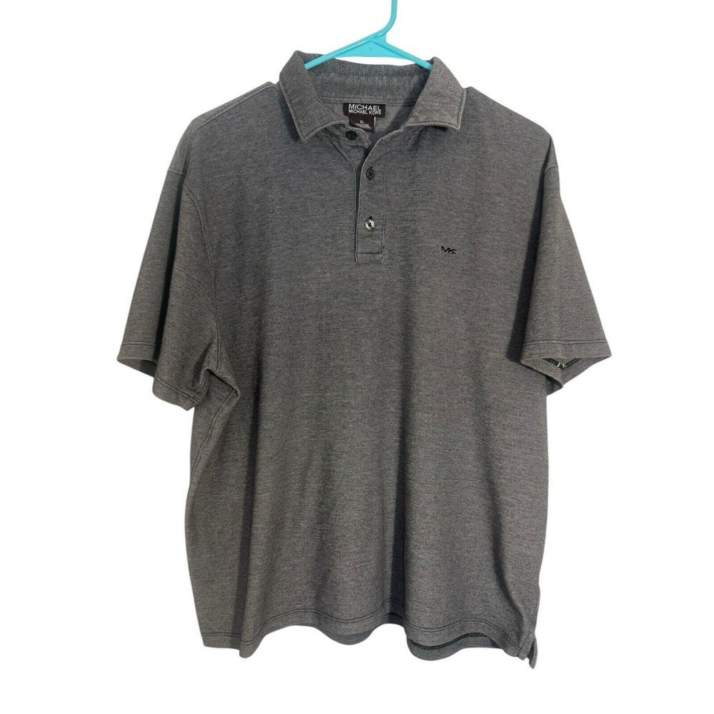 Michael Kors Mens Short Sleeve Polo‎ Shirt Gray Size Extra Large